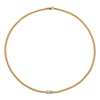 FOPE Prima 18ct Yellow Gold Necklet With Five Diamond Set Rondels - Berry's Jewellers
