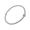 FOPE Prima 18ct White Gold Bracelet With Three Pavé Set Diamond Rondels - Berry's Jewellers