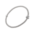 Prima 18ct White Gold Bracelet With Three Pavé Set Diamond Rondels