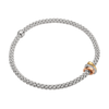 Prima 18ct White Gold Bracelet with Three Multi-Tone Rondels