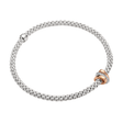 Prima 18ct White Gold Bracelet with Rose Gold and Diamond Set Rondels