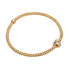 FOPE Prima 18ct Yellow Gold Bracelet With Diamond Set And Plain Rondels - Berry's Jewellers
