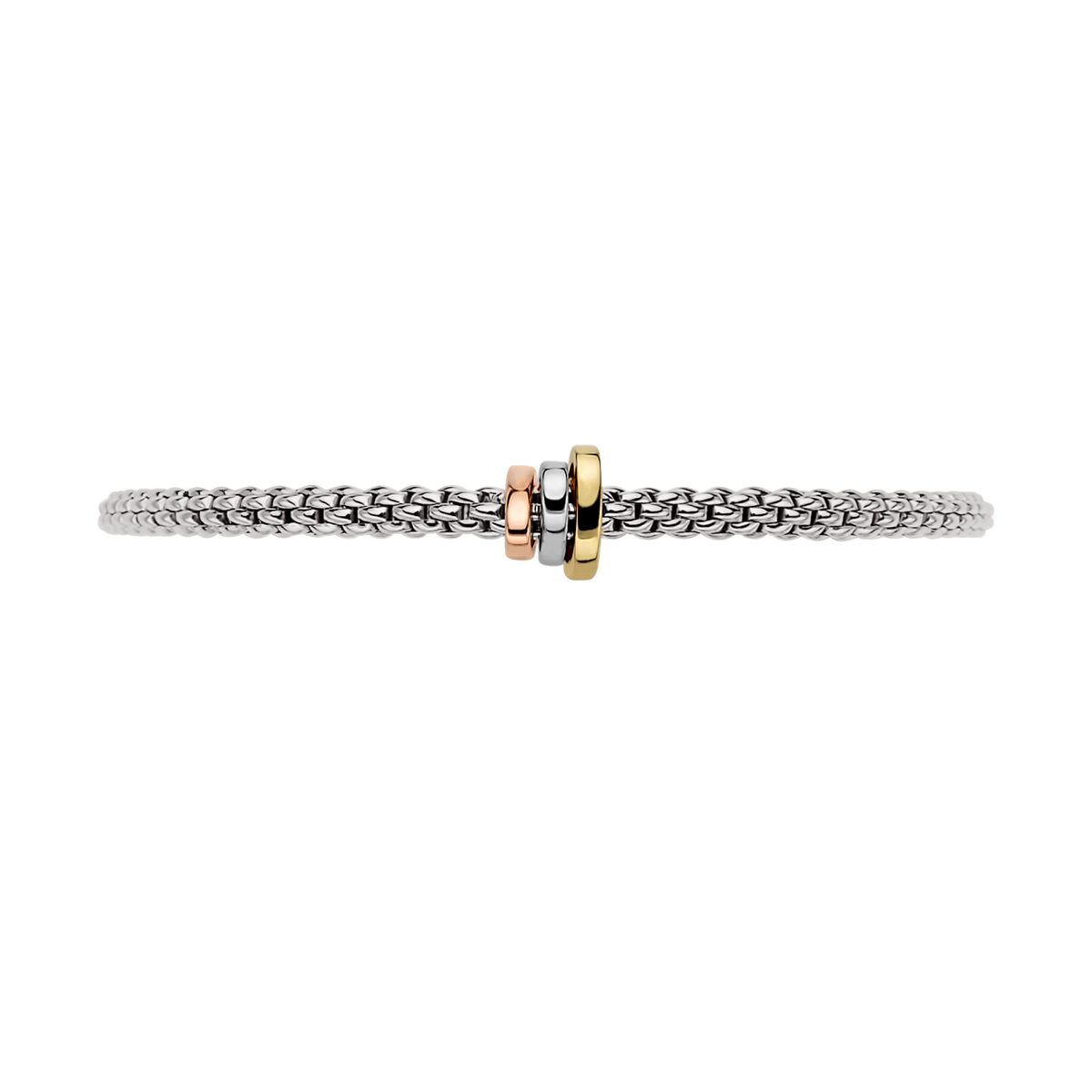 FOPE Prima 18ct White Gold Bracelet With Multi-Tone Rondels - Berry's Jewellers