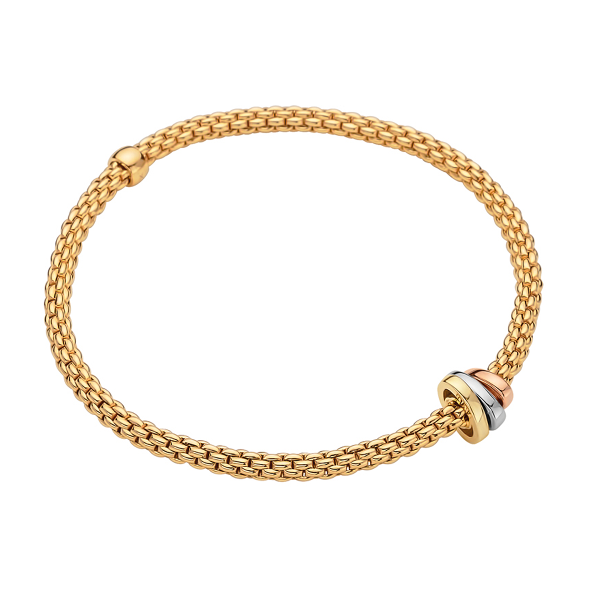 Prima 18ct Yellow Gold Bracelet With Multi-Tone Rondels