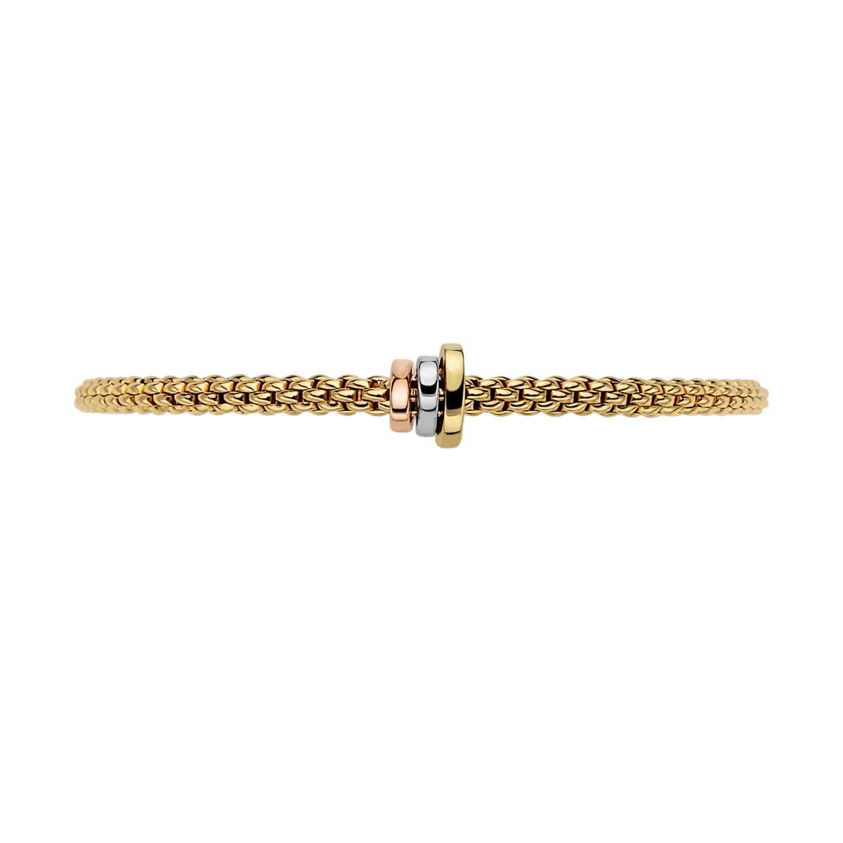 Prima 18ct Yellow Gold Bracelet With Multi-Tone Rondels