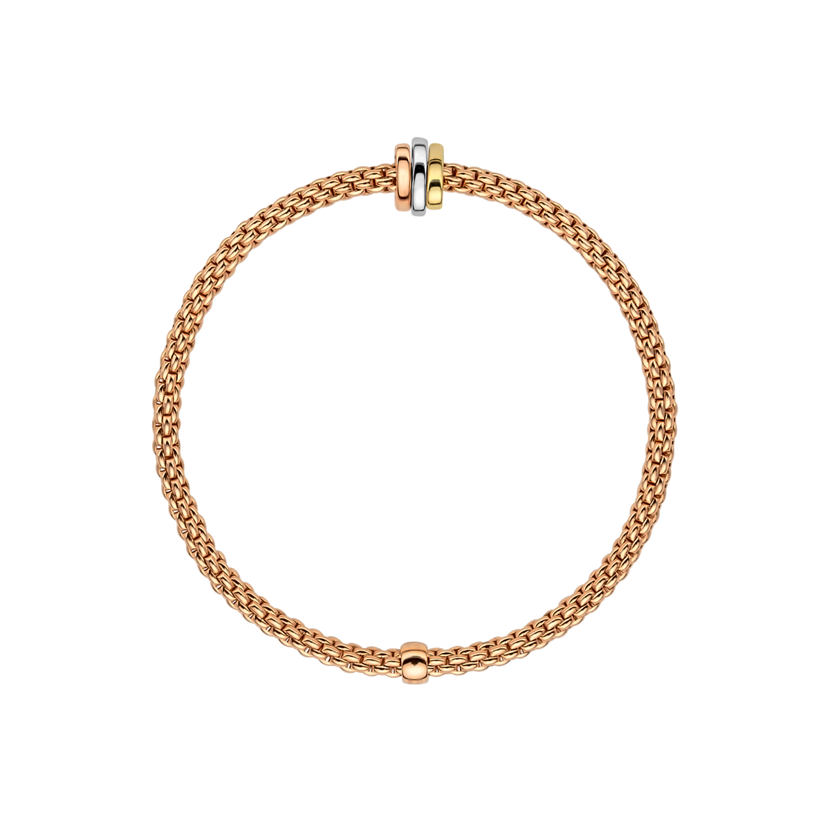 Prima 18ct Rose Gold Bracelet With Multi-Tone Rondels