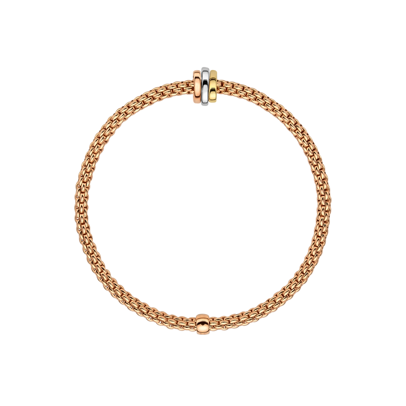 Prima 18ct Rose Gold Bracelet With Multi-Tone Rondels