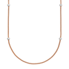 FOPE Prima 18ct Rose Gold Long Necklace With Pavé Set Diamond Rondels - Berry's Jewellers