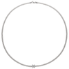 FOPE Prima 18ct White Gold Necklace With Three Diamond Set Rondels - Berry's Jewellers