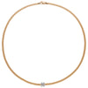 FOPE Prima 18ct Yellow Gold Necklace With Three Diamond Set Rondels - Berry's Jewellers