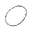 Prima 18ct White Gold Bracelet With Pavé Diamond Set Rondel