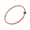 FOPE Prima 18ct Rose Gold Bracelet With Pavé Set Black Diamonds - Berry's Jewellers