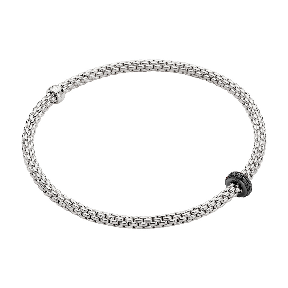 Prima 18ct White Gold Bracelet With Pavé Set Black Diamonds