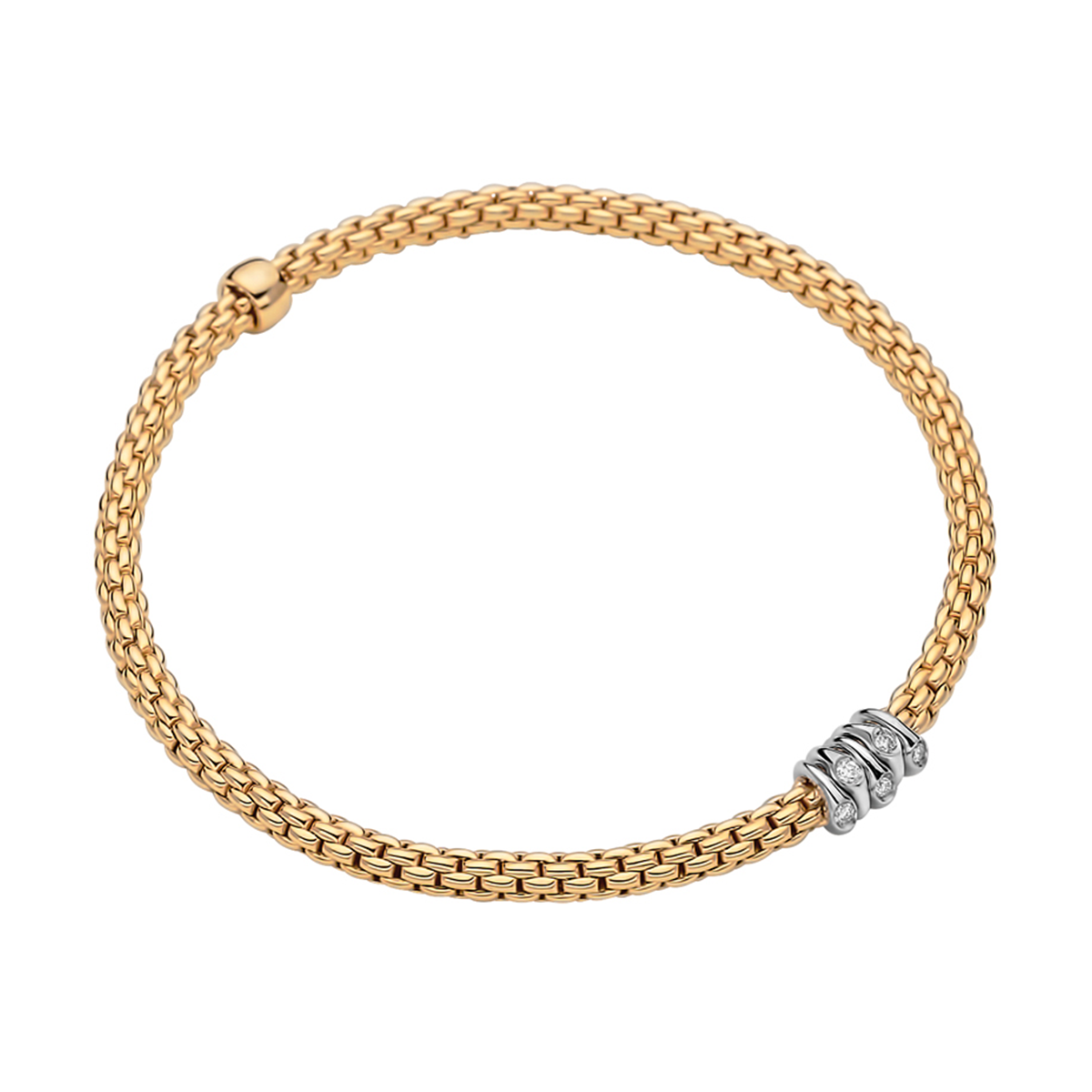 FOPE Prima 18ct Yellow Gold & Diamond Bracelet - Berry's Jewellers