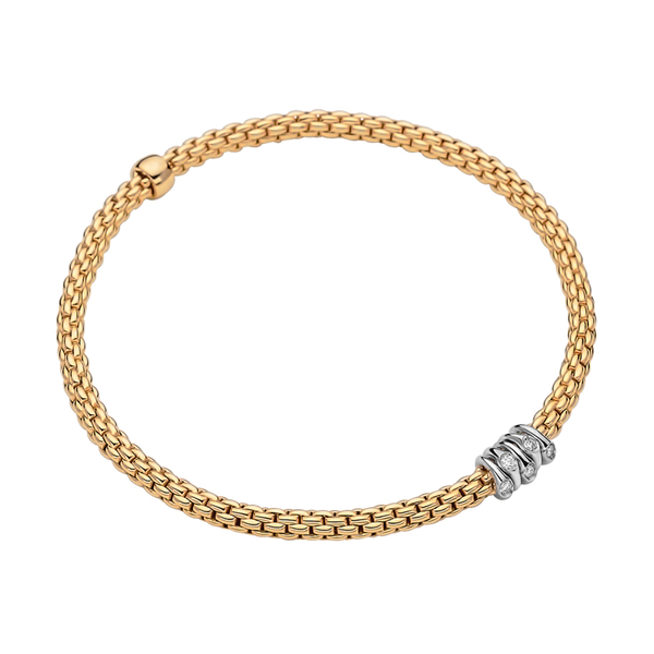 FOPE Prima 18ct Yellow Gold & Diamond Bracelet - Berry's Jewellers