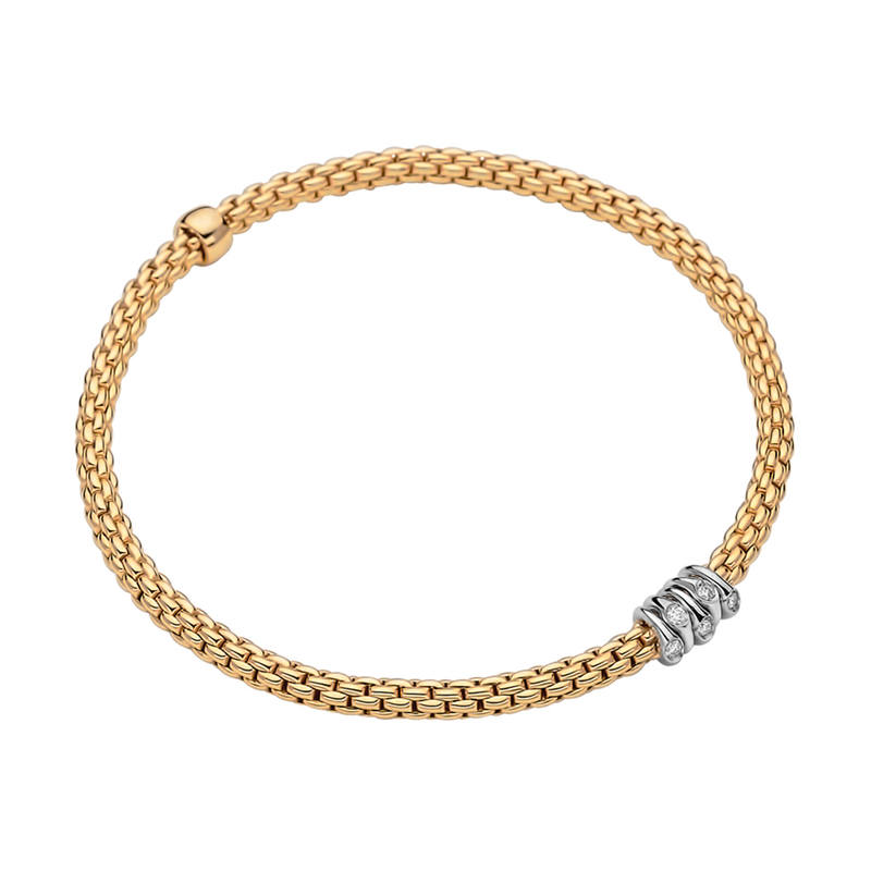 FOPE Prima 18ct Yellow Gold & Diamond Bracelet - Berry's Jewellers