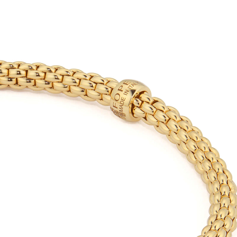 FOPE Prima Flex'it 18ct Yellow Gold & Diamond Bracelet - Berry's Jewellers