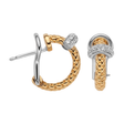 Prima 18ct Yellow Gold Diamond Set Hoop Earrings