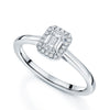 Berry's Platinum GIA Certificated Emerald Cut Diamond Halo Ring - Berry's Jewellers