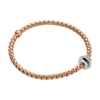 FOPE Eka 18ct Rose Gold Bracelet With Geometric Diamond Set Rondels - Berry's Jewellers