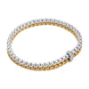 FOPE Essentials 18ct White & Yellow Gold Diamond Two Row Bracelet - Berry's Jewellers