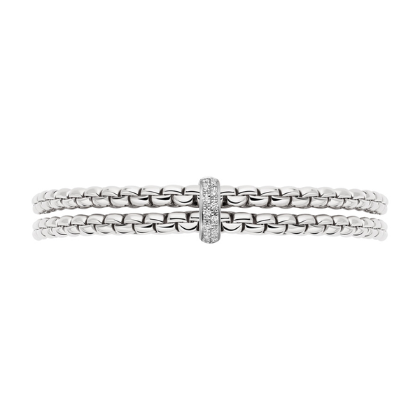 FOPE Eka 18ct White Gold 2 Row Diamond Bracelet - Berry's Jewellers