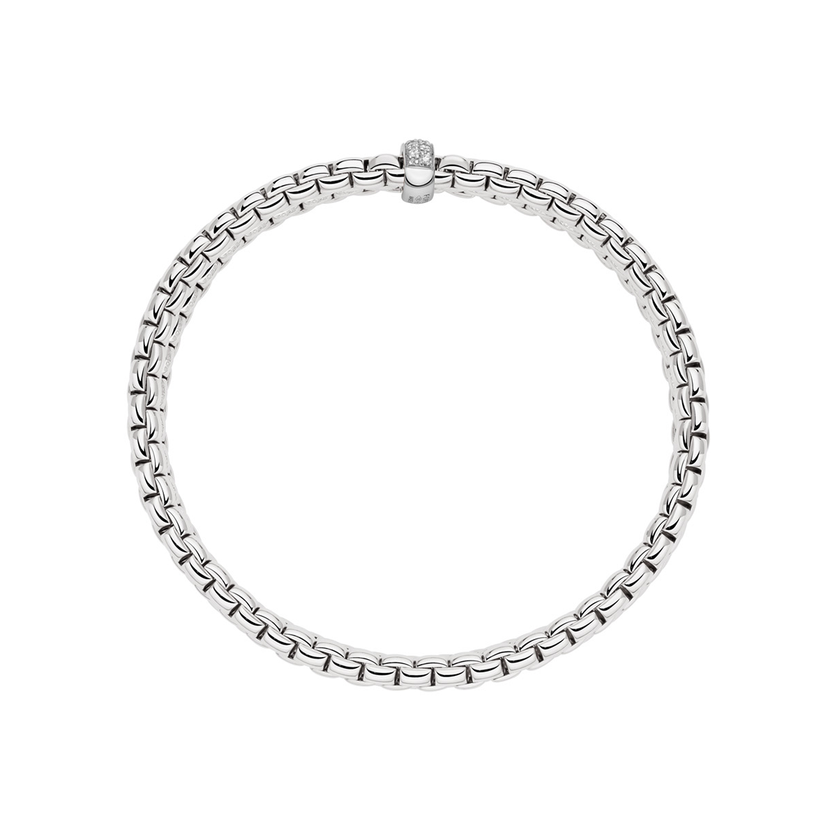 FOPE Eka 18ct White Gold 2 Row Diamond Bracelet - Berry's Jewellers