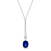 Berry's 18ct White Gold Sapphire and Diamond Drop Pendant - Berry's Jewellers