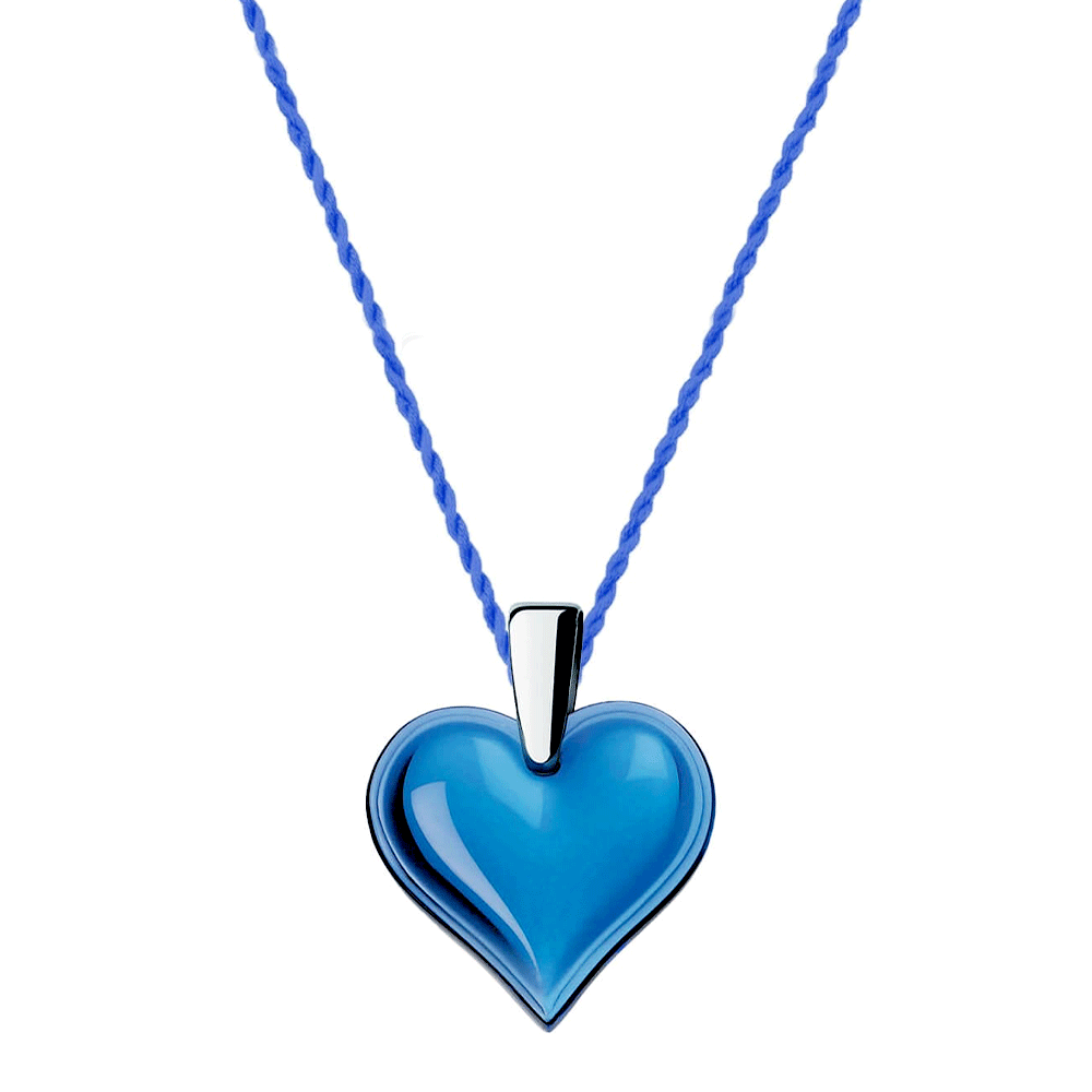 Amoureuse Beaucoup Sapphire Blue Crystal Heart Necklace
