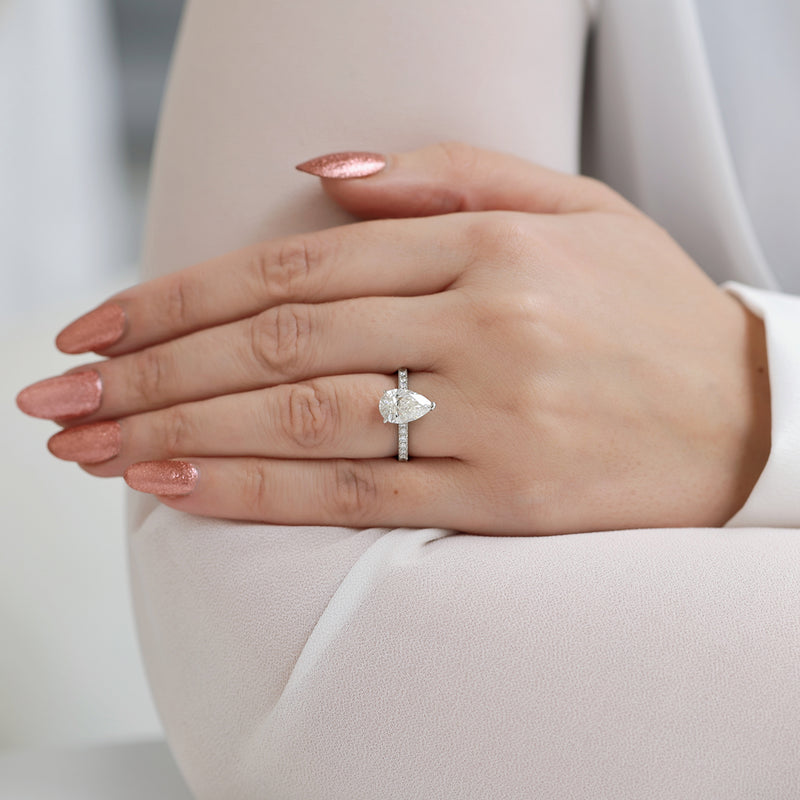 Berry's Platinum Diamond Pear Shape Ring - Berry's Jewellers