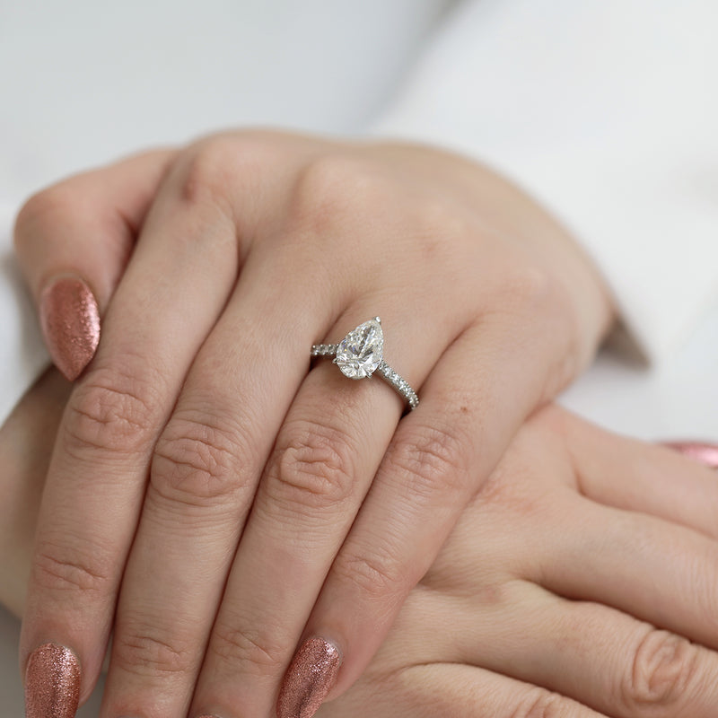 Berry's Platinum Diamond Pear Shape Ring - Berry's Jewellers