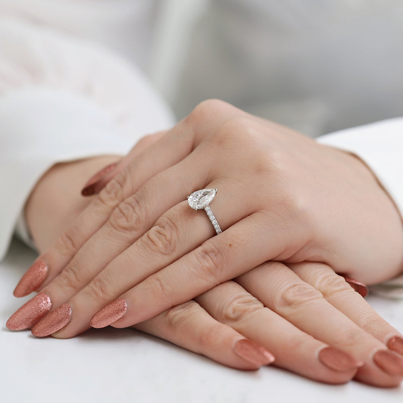 Berry's Platinum Diamond Pear Shape Ring - Berry's Jewellers