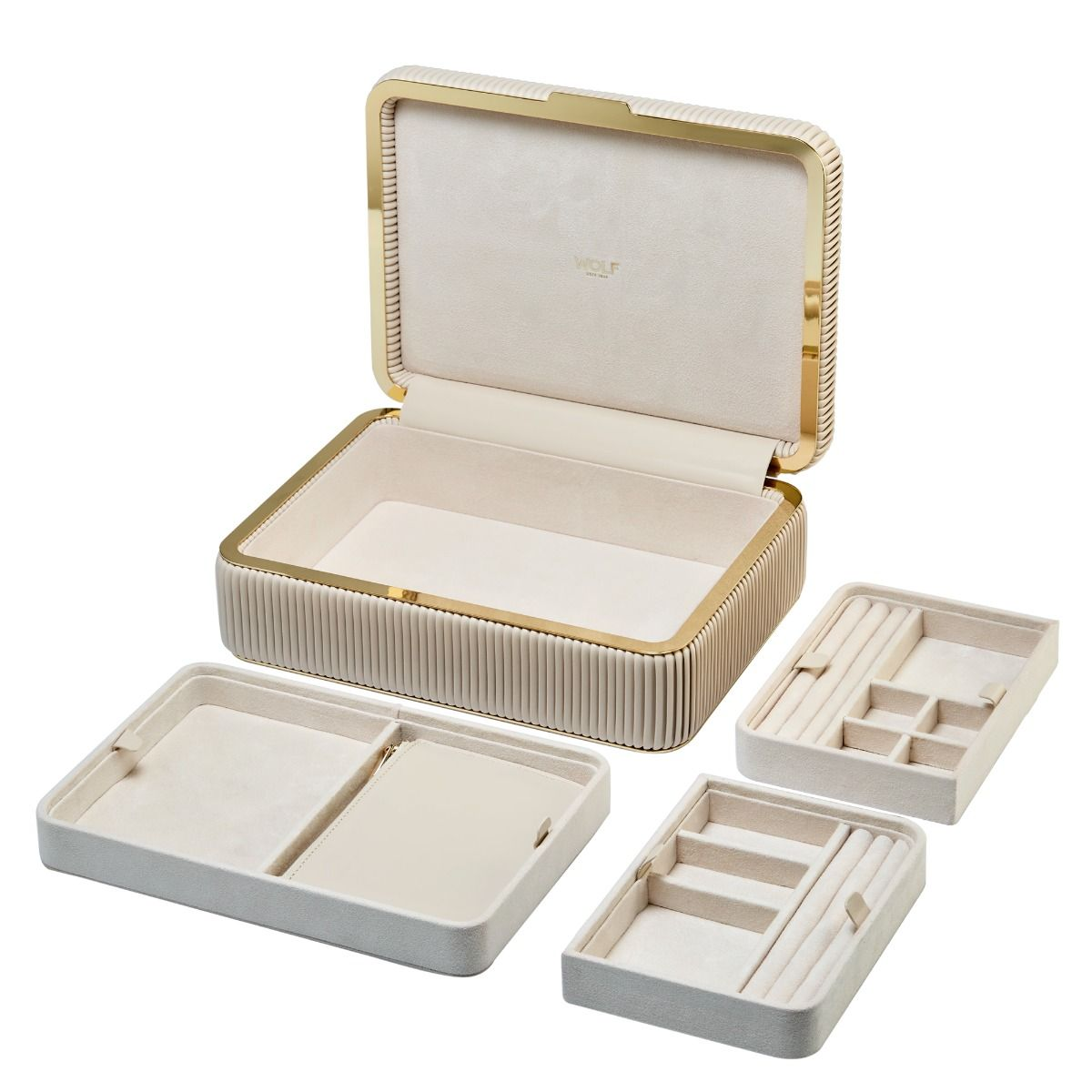 WOLF 1834 Bella Bone Medium Jewellery Box - Berry's Jewellers