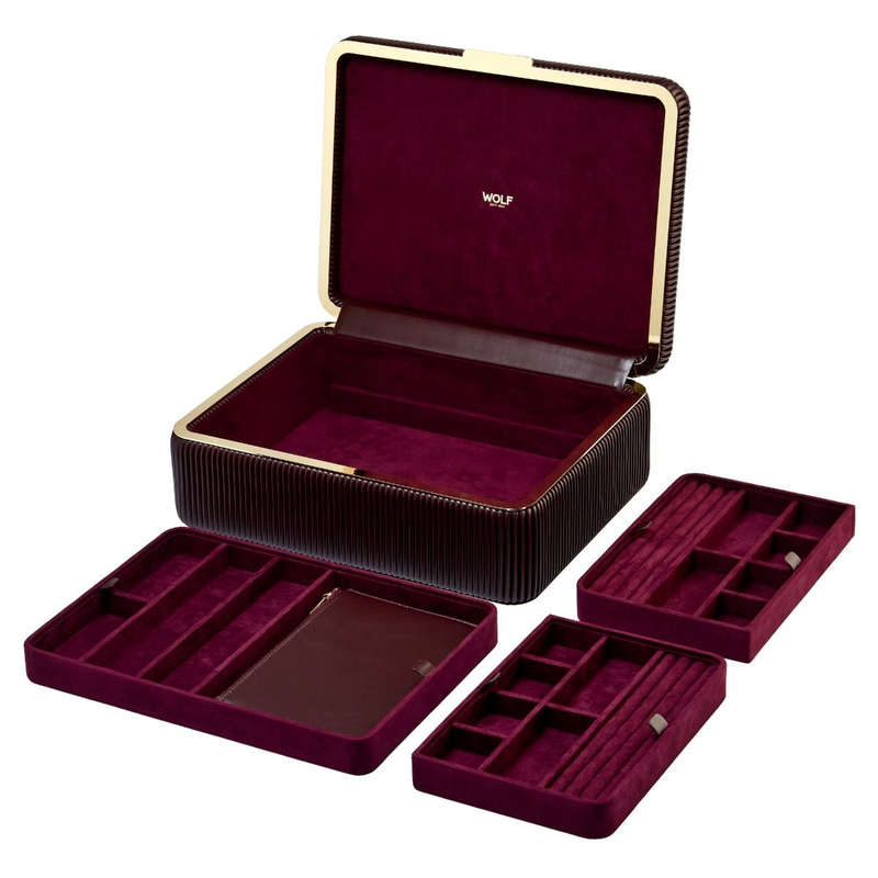 Bella Bordeaux Large Jewellery Box