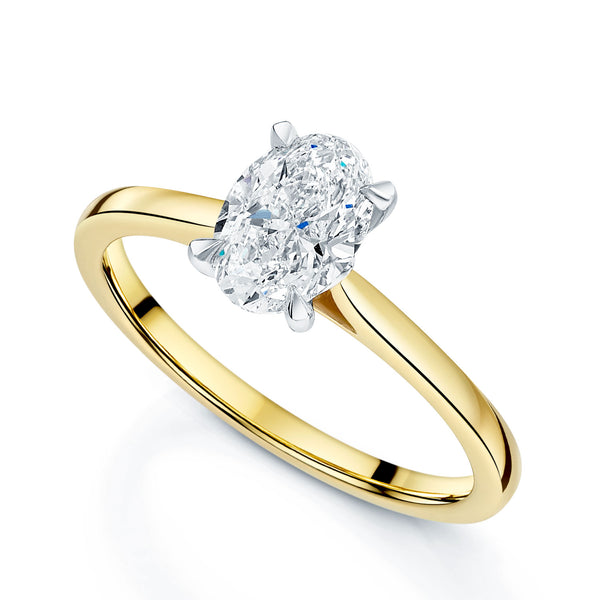 Berry's 18ct Yellow Gold GIA Certificated Oval Cut Diamond Engagement Ring - Berry's Jewellers