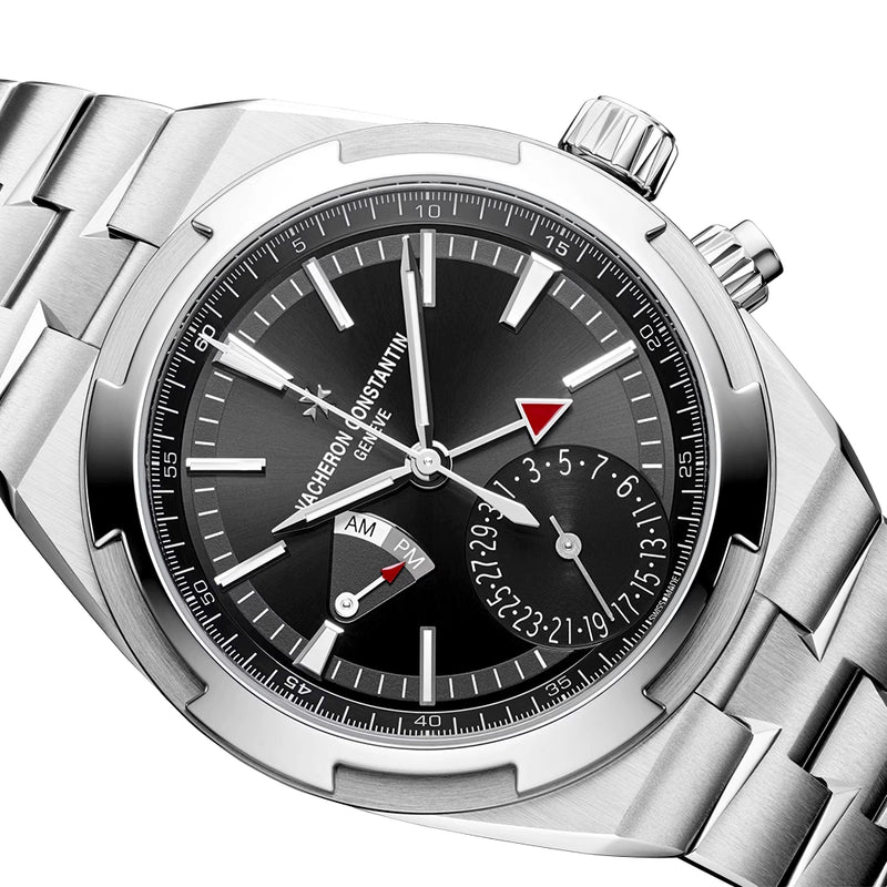 Vacheron Constantin Overseas Dual Time 41mm Steel Black Dial Mens Automatic Watch - Berry's Jewellers