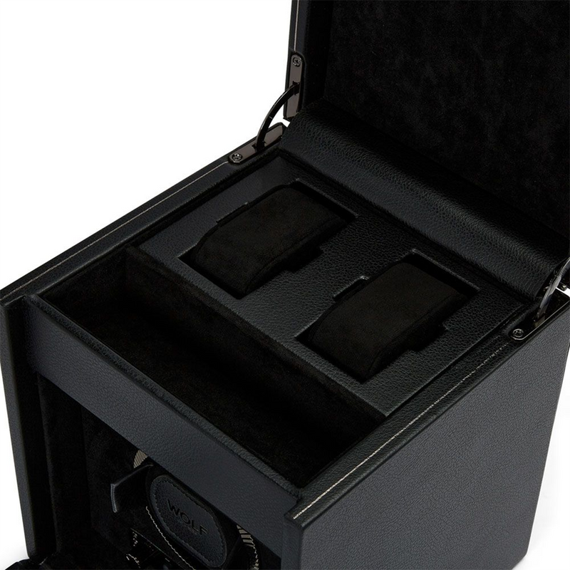 British Racing Black Single Watch Winder With Storage