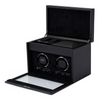 British Racing Black Double Watch Winder With Storage