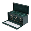 British Racing Green Triple Watch Winder With Storage