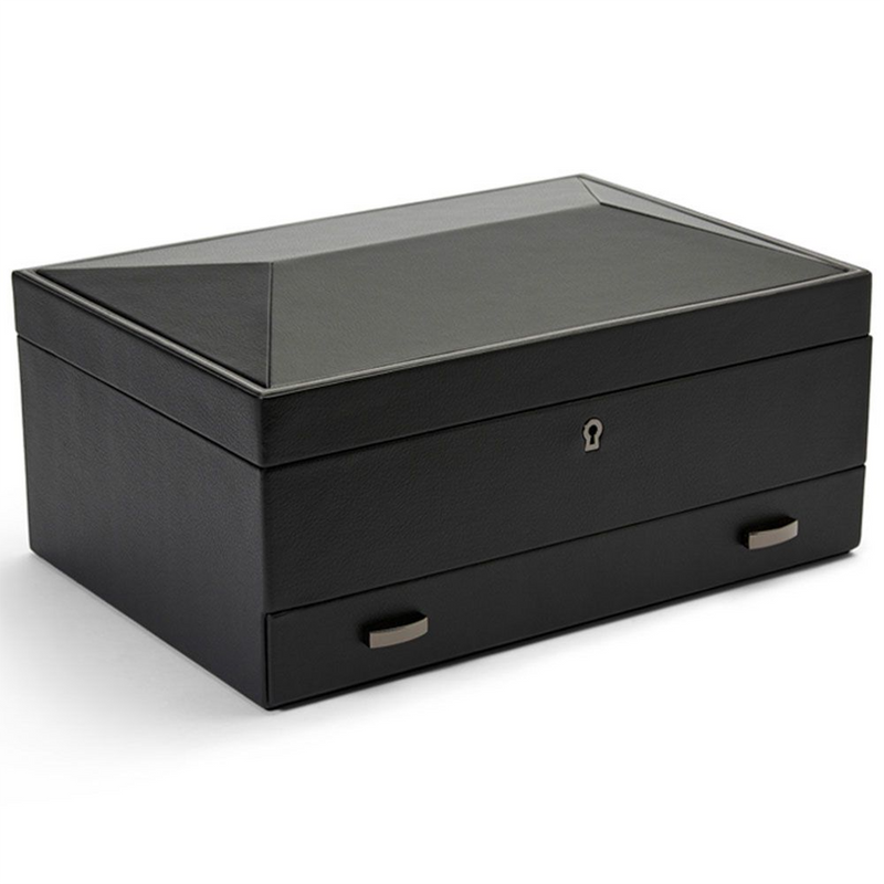 British Racing Black 10 Piece Watch Box With Storage