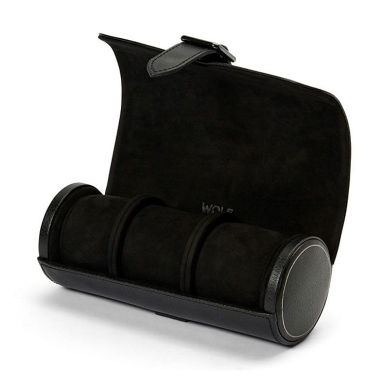 British Racing Black Triple Watch Roll