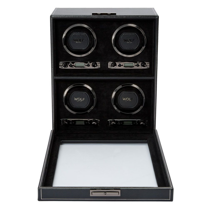 British Racing Black 4 Piece Watch Winder