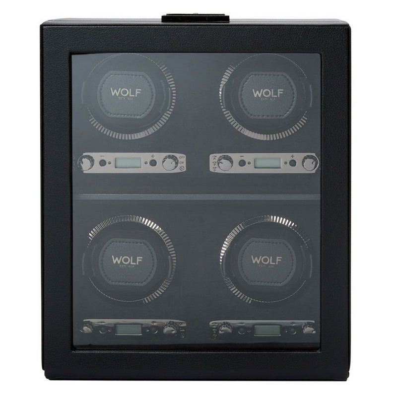 British Racing Black 4 Piece Watch Winder