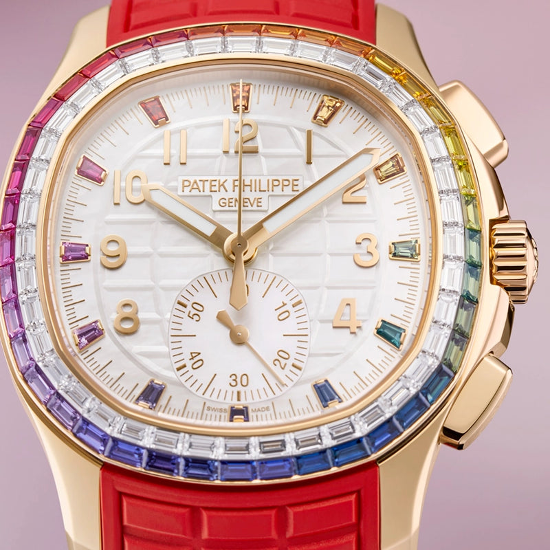 Patek Philippe Aquanaut Luce 'Rainbow' Chronograph 18ct Rose Gold Watch - Berry's Jewellers