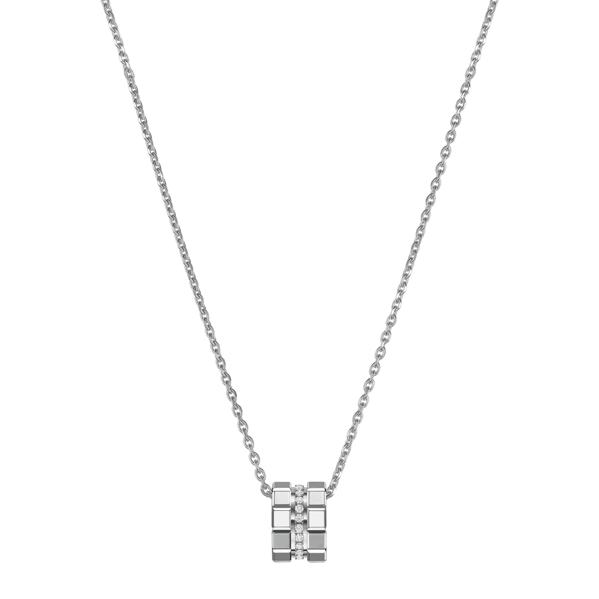 18ct white gold Chopard Ice Cube Mini Diamond Set Pendent