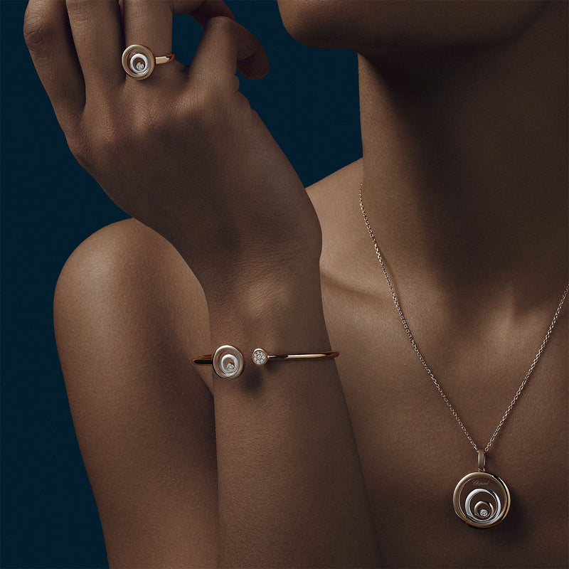 Chopard 18ct Rose and White Gold Happy Spirit Pendant - Berry's Jewellers