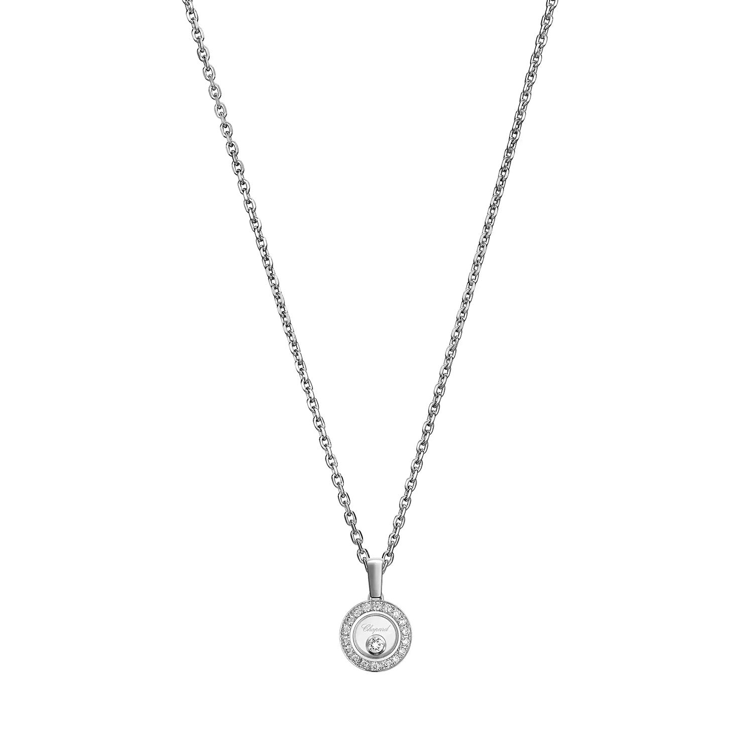 Happy Diamonds Icons 18ct White Gold Round Diamond Pendant