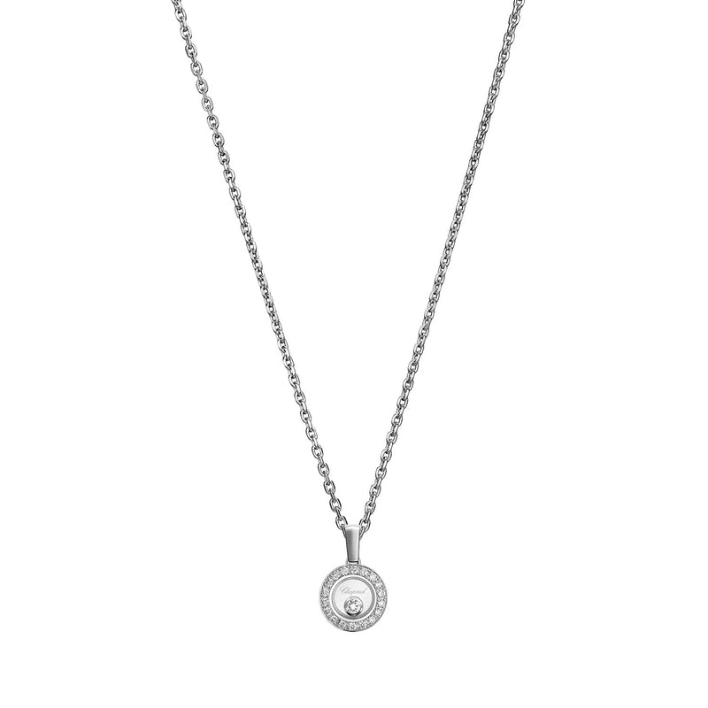 Happy Diamonds Icons 18ct White Gold Round Diamond Pendant