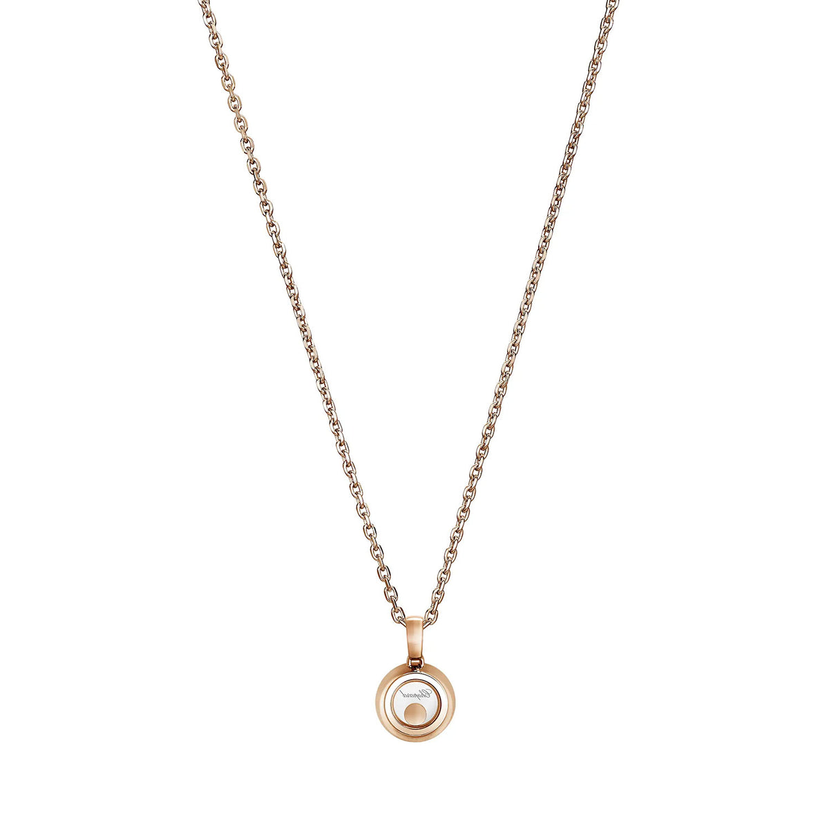 Chopard Happy Diamonds Icons 18ct Rose Gold Small Round Pendant - Berry's Jewellers