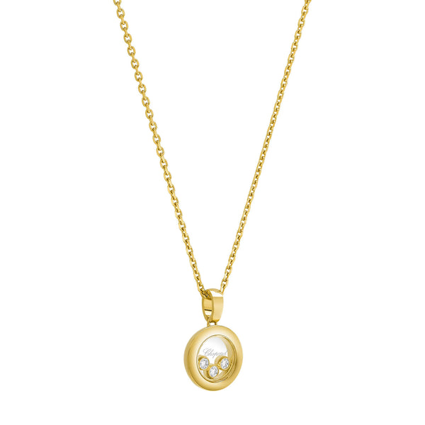 Chopard 18ct Yellow Gold Happy Diamonds Icons Round Pendant - Berry's Jewellers